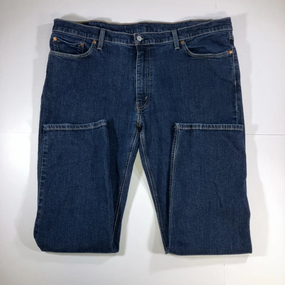 Levi's 541 Athletic Taper Fit Men's 46X32 Jeans‎ Dark Wash Stretch